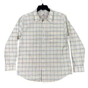 Madda Fella Shirt Mens‎ Large Plaid Business Formal Key West Cotton